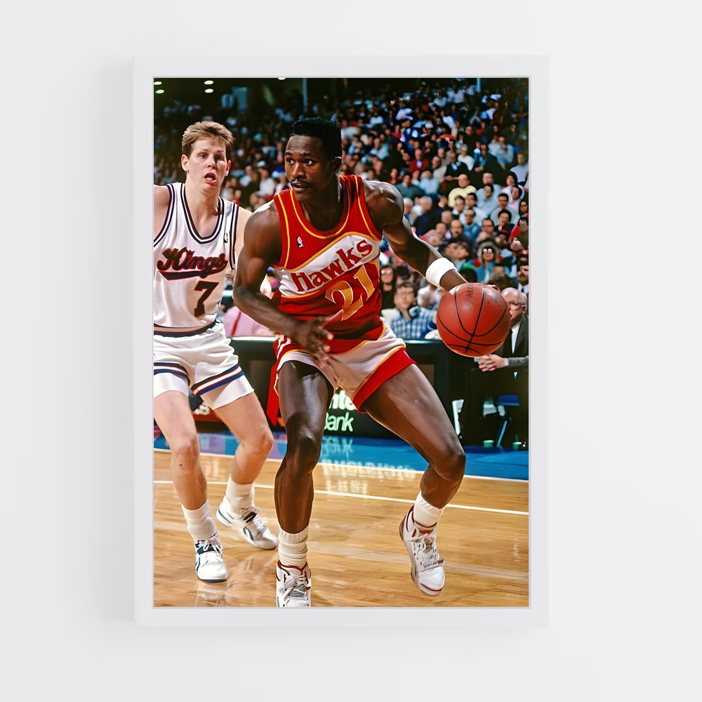 Poster Dominique de wilkins – affiche Basketball (vue 3)